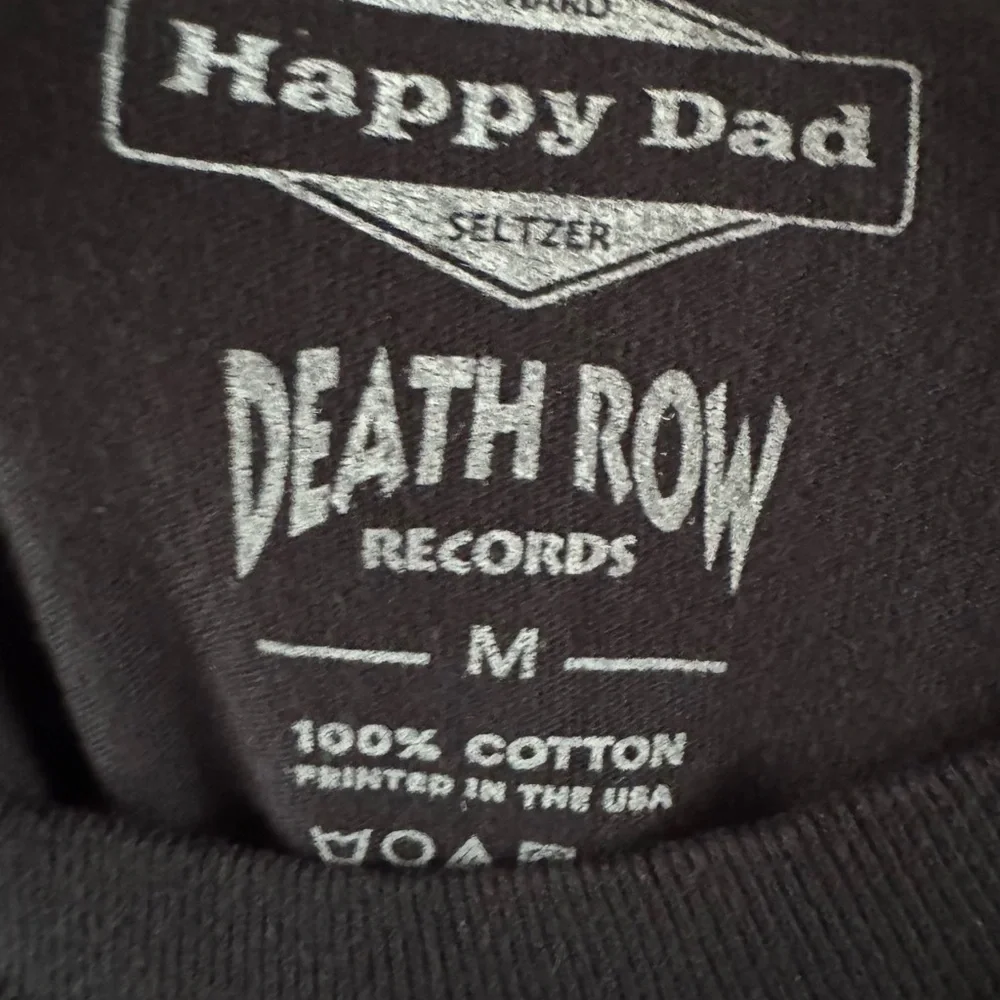 HAPPY DAD X DEATH ROW COLLAB black TEE shirt NWT - Picture 4 of 4